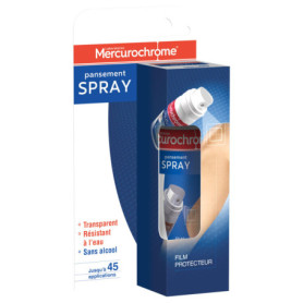 Pansement Spray Mercurochrome - Protection Invisible pour Petites Blessures - 40 ml