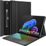 Clavier Bluetooth Rétroéclairé AZERTY pour Microsoft Surface Pro 12" avec Housse en Cuir