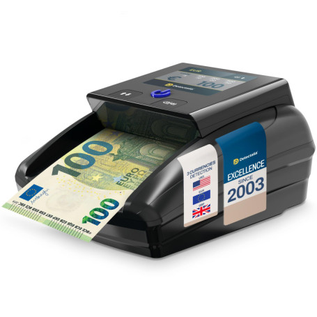 Detectalia D7T+ Détecteur de Faux Billets avec Écran TFT et 5 Systèmes de Sécurité