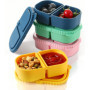 KAHEIGN Set de 4 Boîtes à Collation en Silicone 240ml avec Couvercles Hermétiques