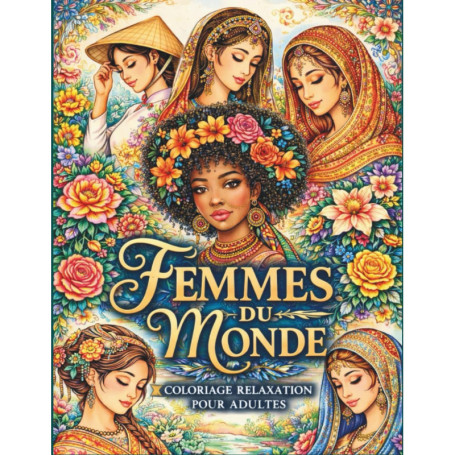 Femmes du Monde - Coloriage Relaxation pour Adultes : Portraits Méditatifs