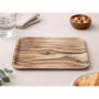 Plateau Rectangulaire Design Effet Bois 32 x 23 cm - Élégant et Pratique