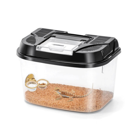 Mangeoire Suspendue en Plastique avec Double Bol pour Animaux