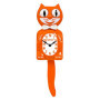Horloge Kit Cat Klock Orange Harvest - Élégance Automnale