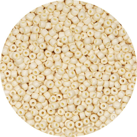 Perles de Rocaille Beige 4mm - 1200pcs pour Bracelets et Colliers