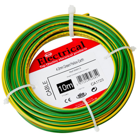 Câble de Terre Conducteur Unique Blanc - Merriway