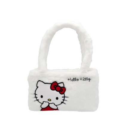 Sac à main en peluche Hello Kitty - Blanc - Produit officiel