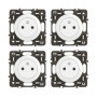 Prise Électrique Murale Céliane Legrand - Lot de 4 - Blanc avec Socle Rétractable