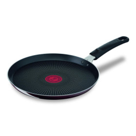 Poêle à Crêpes Tefal Resist Intense 25 cm - Revêtement Antiadhésif Rouge Bordeaux
