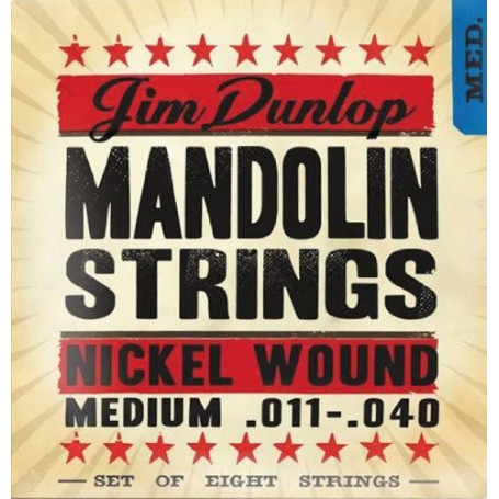 Cordes pour Mandoline en Bronze Phosphoreux - Calibre 10 Jim Dunlop