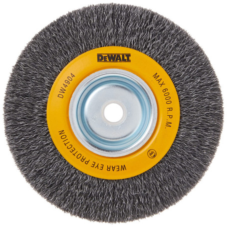 Brosse circulaire à fils ondulés DeWALT 6 pouces pour matériel lourd