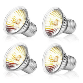 Ampoule Chauffante UVA UVB pour Terrarium - 4 Pièces 25W pour Reptiles