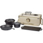 Set de 7 Casseroles en Fonte ECHTWERK avec Caisse en Bois