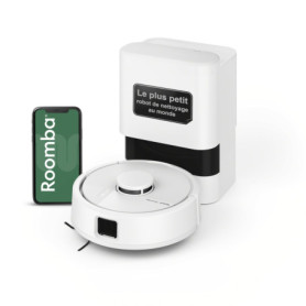 iRobot Roomba Mini Aspirateur et Laveur avec Base AutoEmpty - Blanc