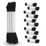 Pack de 10 Lacets Plats Noirs pour Baskets et Bottes - 1000 x 9 mm