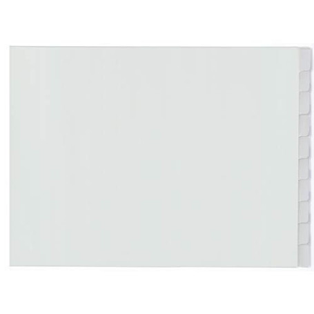 Intercalaires A3 en Plastique Blanc - Pack de 10 Pièces Kangaro