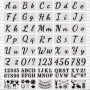 Lot de 40 Pochoirs Réutilisables en Alphabet et Chiffres pour Bricolage