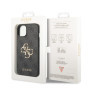 Coque de Protection Guess pour iPhone 14 et 13 - Logo Doré Gris
