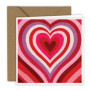 Carte de Saint-Valentin avec Motif Cœur Coloré - 15 x 15 cm