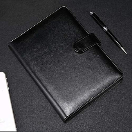 Carnet de Notes A5 en Cuir Souple Noir - Classeur Rechargeable SUPERTOOL