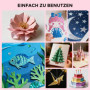 Lot de 20 Feuilles de Papier Pailleté A4 - Multicolore pour Bricolage