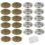 Lot de 60 boutons en métal rétro pour couture et bricolage - Ovale argenté et bronze