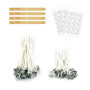 Lot de 100 mèches de bougie en coton - Idéal pour DIY et cire de soja