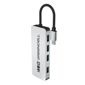 Hub USB-C 4 en 1 Green Cell - Adaptateur Aluminium avec 4 Ports USB-A 3.0