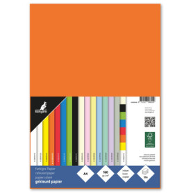 Lot de 50 Feuilles de Papier à Lettre Orange A4 - 160 g/m² - Kangaro