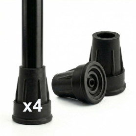 Embouts Antidérapants PEPE Mobility pour Béquille et Canne de Marche - Lot de 4