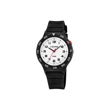 Montre Enfant Calypso Sweet Time - Bracelet Caoutchouc Noir, Étanche 10 ATM