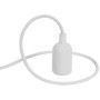 Suspension Design Vellight en Silicone avec Cordon Textile Blanc - Hauteur Réglable E27