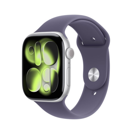 Apple Watch Series 11 GPS + Cellular 46 mm - Argent et Bracelet Brume Violette