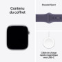 Apple Watch Series 11 GPS + Cellular 46 mm - Argent et Bracelet Brume Violette