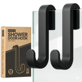 Crochets de Douche en Silicone Minismus - Lot de 2 pour Serviettes et Peignoirs
