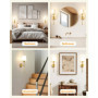 Applique Murale LED Dorée Rechargeable - Lot de 2 avec Télécommande