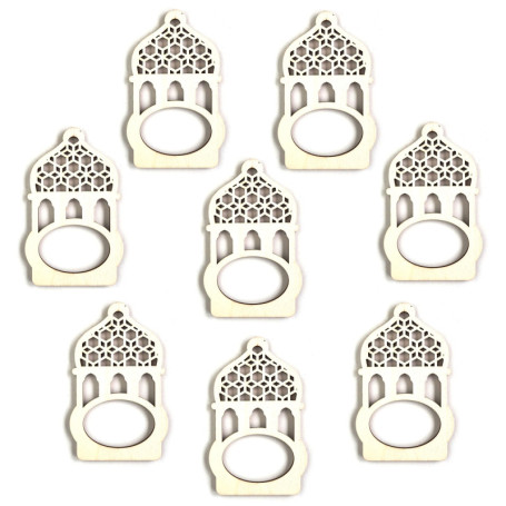 Ronds de Serviette en Bois Naturel pour Ramadan - Élégance et Simplicité