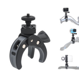 Support de Caméra OTraki avec Bras Magique pour Moto et Vélo - Fixation Guidon 360°