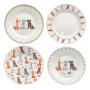 Ensemble de 4 Assiettes à Dessert en Céramique - Spotted Dog Gift Company