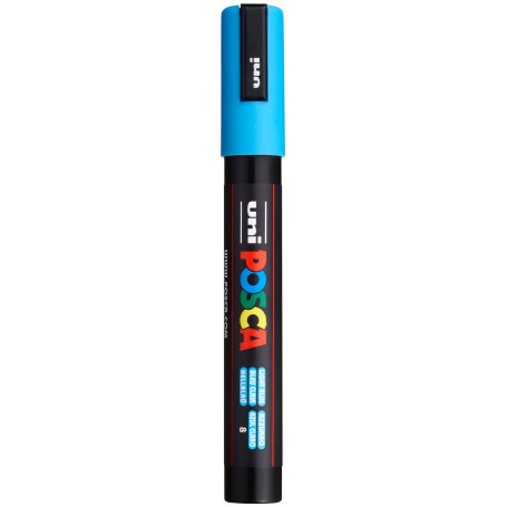 Marqueur Posca PC5M Bleu Clair - Pointe Conique Moyenne 1,8-2,5mm