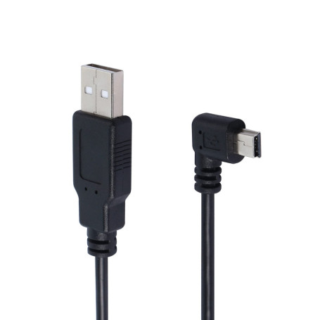 Câble Mini USB 90° QIANRENON - 1,5m pour Appareils Photo et GPS