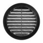Lot de 2 grilles d'aération noires 100 mm avec écran en maille - Repa Market