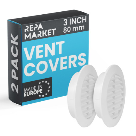 Lot de 2 grilles d'aération blanches avec moustiquaire - Repa Market