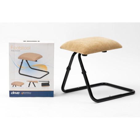 Repose-pieds réglable en tissu chenille beige - DeVilbiss Healthcare