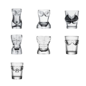 Set de 7 Verres à Whisky Artistiques Hitchuey - Design Unique pour Fêtes et Bars