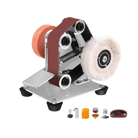 Ponceuse à Bande Électrique Victool avec 10 Bandes Abrasives et Réglage 7 Vitesses