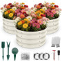 Kit de Jardinières Surélevées Ronde 3 Pièces - Idéal pour Fleurs et Fruits