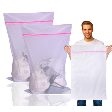 Set de 2 Filets à Linge XXL 60x90 cm avec Fermeture Éclair