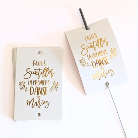 Étiquettes de Mariage Scintillantes TE Whaka - 50 Pièces en Or