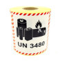 Lot de 500 Étiquettes Autocollantes Carrées pour Batteries Lithium 100x100mm
